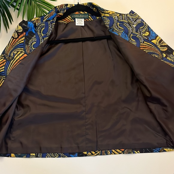 NWT Harve Bernard structured blue floral blazer size 16 - Picture 11 of 15